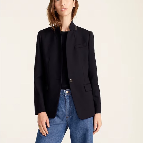 NEW! J. Crew B0323 navy wool Regent blazer size 14 - Picture 1 of 14